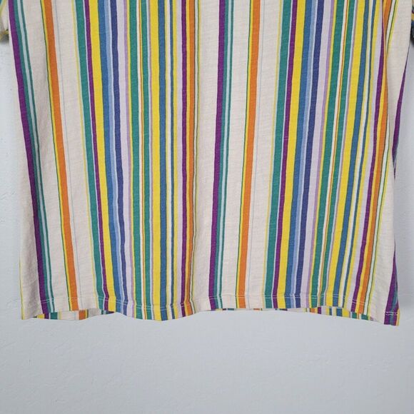 Guess Originals Riviera Striped T-Shirt Short Sleeve Retro Multicolor Size S - Picture 3 of 13